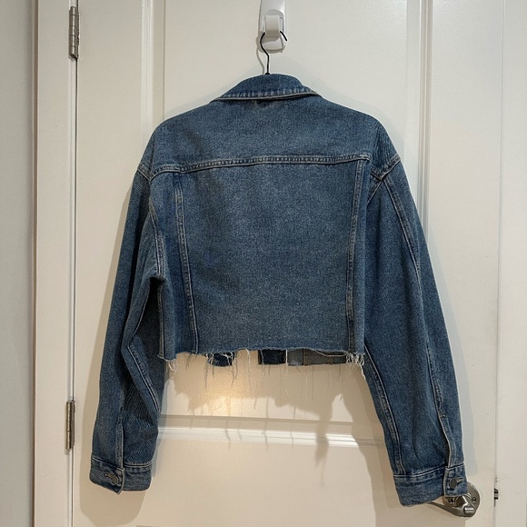 Oak + Fort Cropped Denim Jacket - Picture 2 of 5